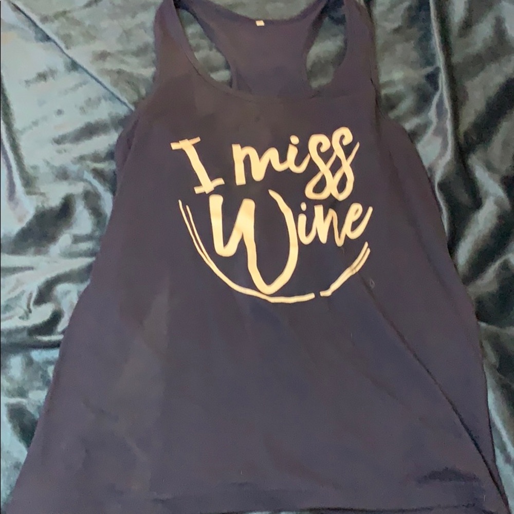 “I Miss Wine” Maternity Tank Top